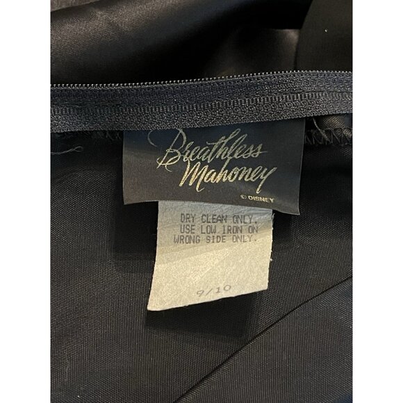 VTG 90s Disney Breathless Mahoney Black Cocktail Dress Dick Tracy Disneyana 9/10 - Picture 9 of 9